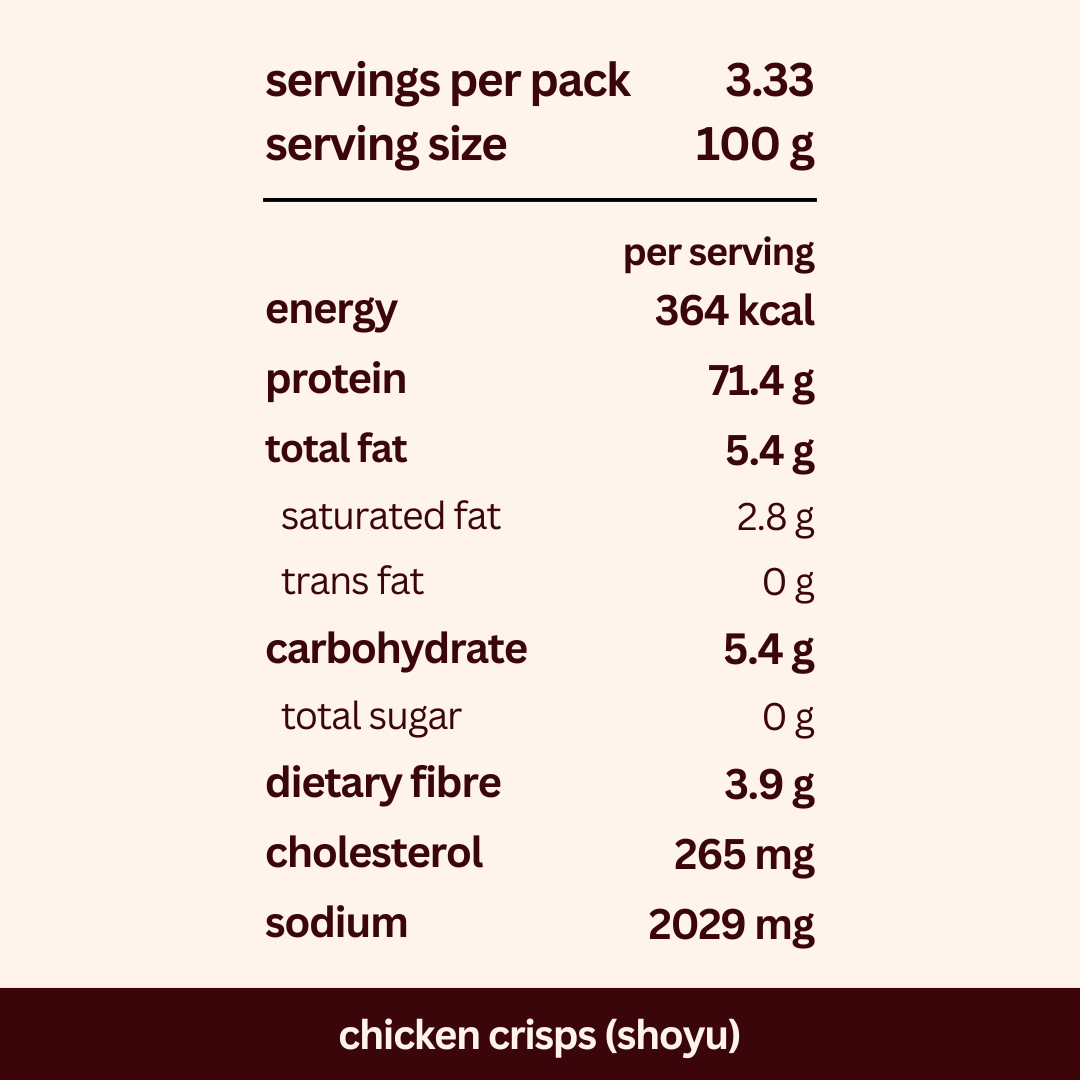 [Pre-Order] chicken crisp (shoyu)